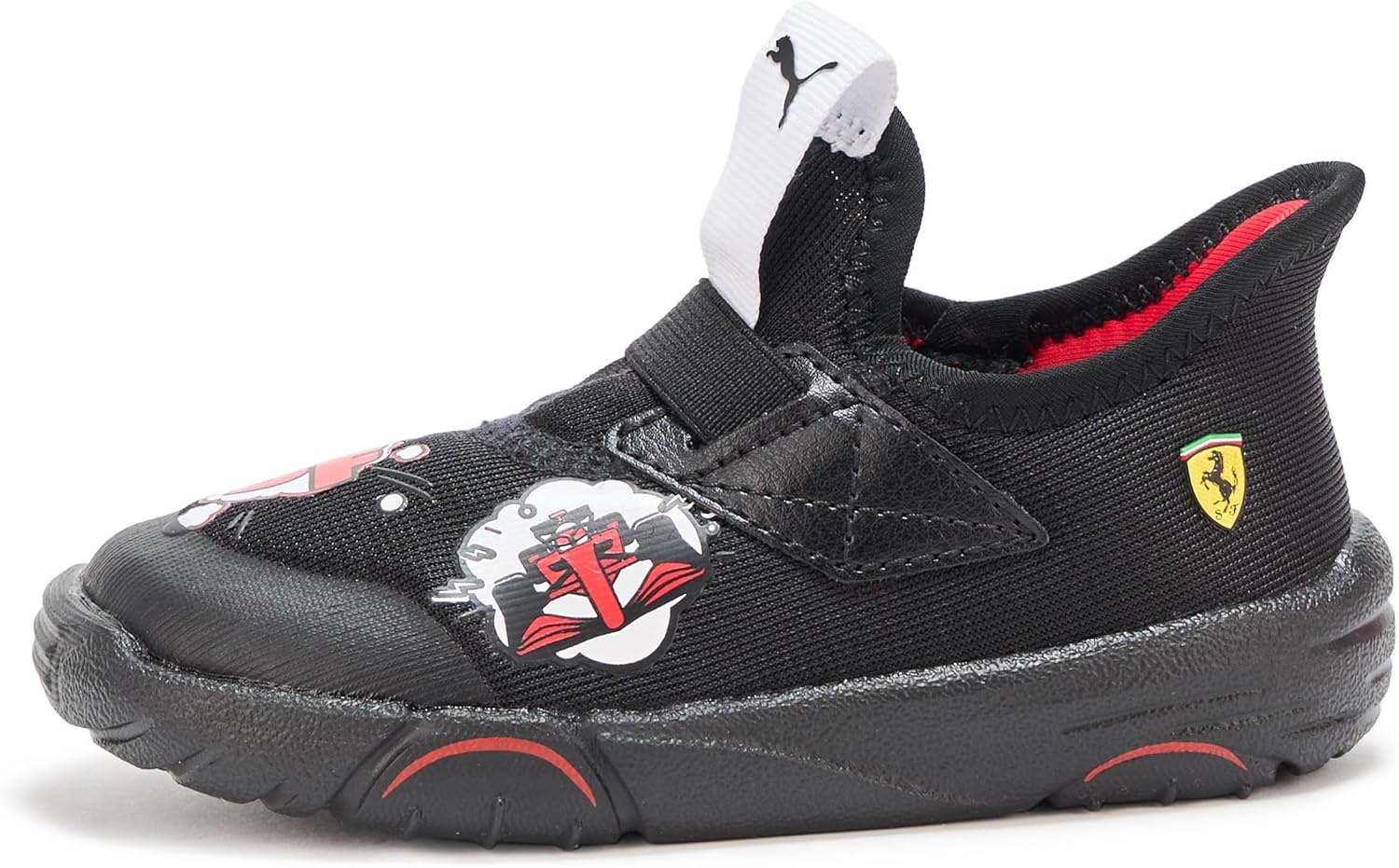 image:imagePUMA Kids Boys Scuderia Ferrari Bao Kart Motorsport Slip On Sneakers Shoes Casual GreyBlack Ah25