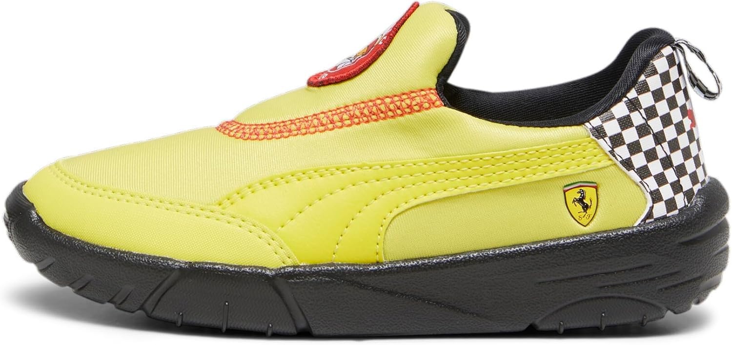 image:imagePUMA Kids Boys Scuderia Ferrari Bao Kart Motorsport Slip On Sneakers Shoes Casual GreySpectra Yellowpuma Black