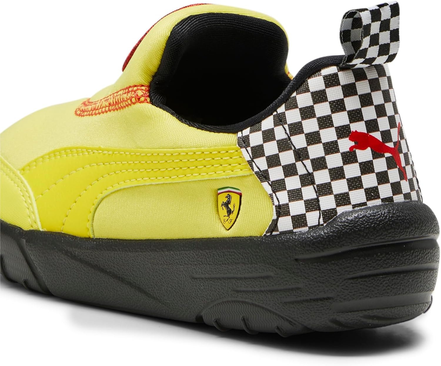 image:imagePUMA Kids Boys Scuderia Ferrari Bao Kart Motorsport Slip On Sneakers Shoes Casual GreySpectra Yellowpuma Black