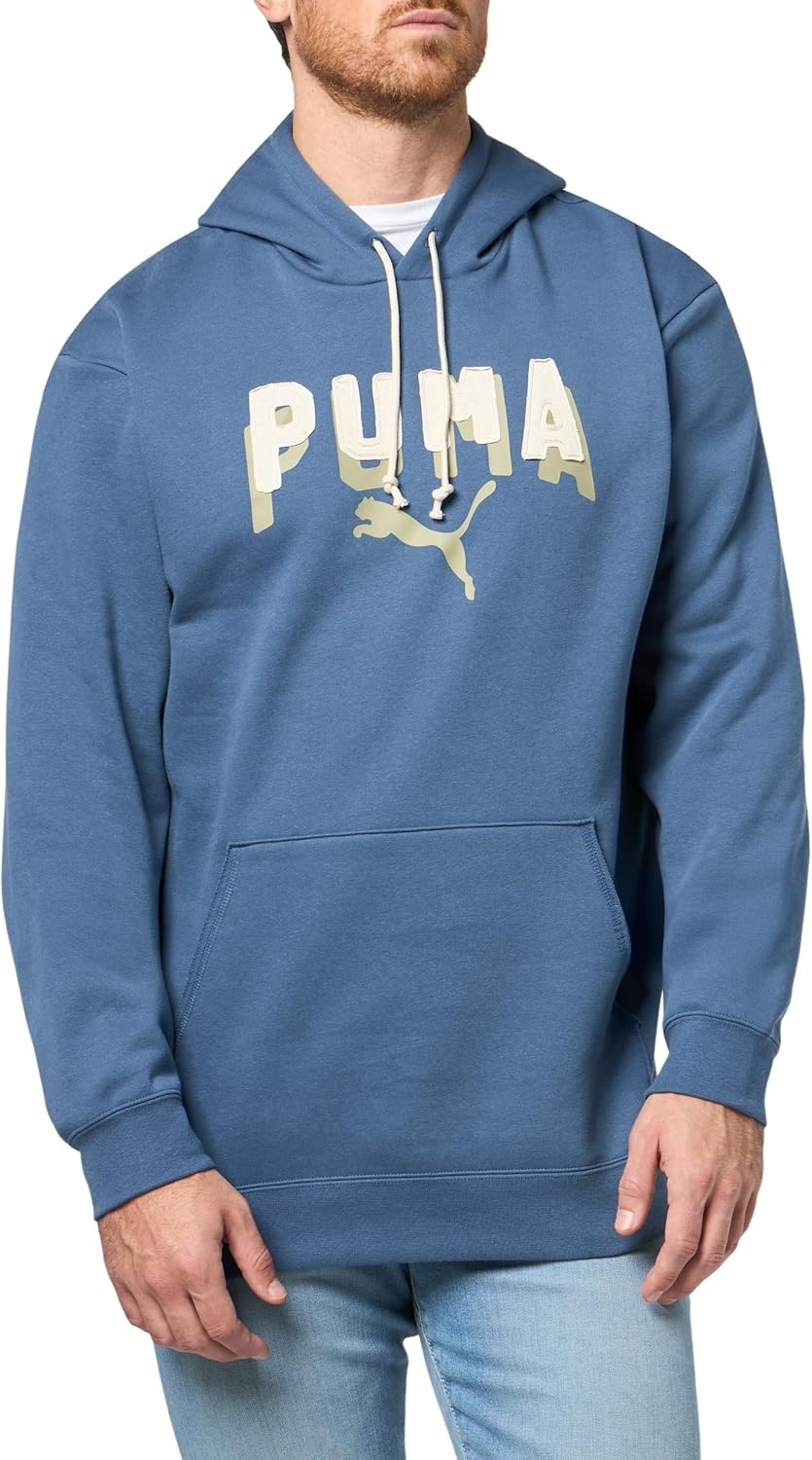 image:imagePUMA Mens Essentials Double Up Hoodie Athletic Outerwear Casual BlackDark Indigo Double Up Ah25