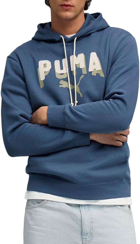 image:imagePUMA Mens Essentials Double Up Hoodie Athletic Outerwear Casual BlackDark Indigo Double Up Ah25