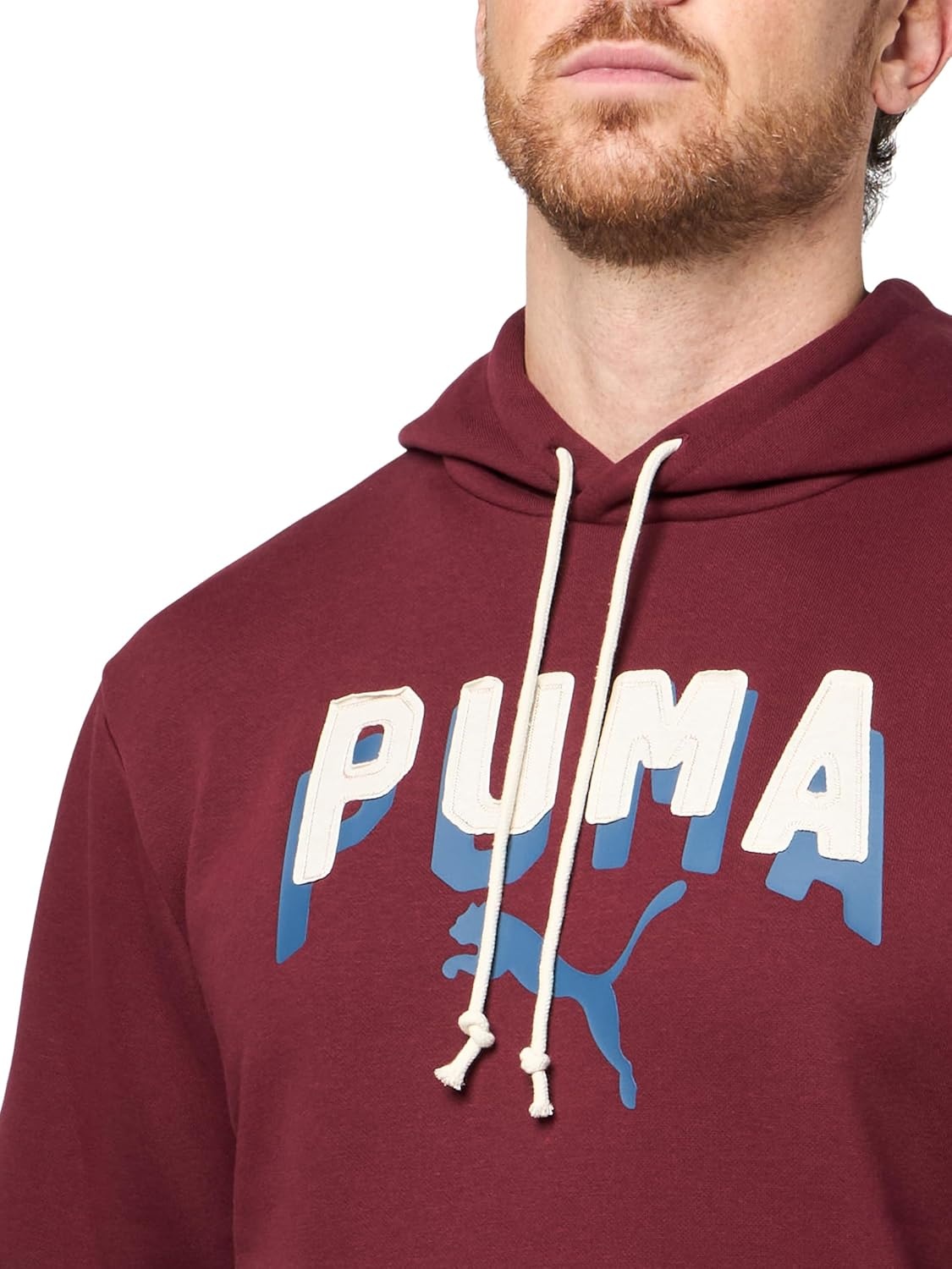 image:imagePUMA Mens Essentials Double Up Hoodie Athletic Outerwear Casual BlackRuby Shimmer Double Up Ah25