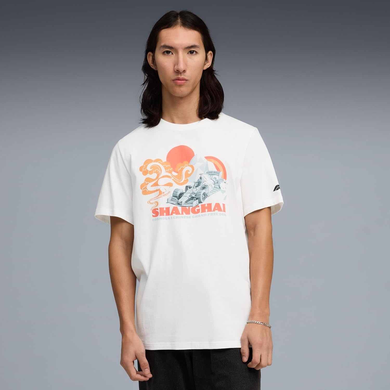image:imagePUMA Mens F1 Canada Graphic Crew Neck Short Sleeve Casual Tops Casual BeigePuma White