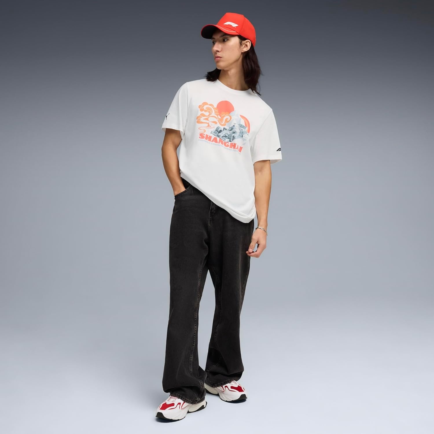 image:imagePUMA Mens F1 Canada Graphic Crew Neck Short Sleeve Casual Tops Casual BeigePuma White