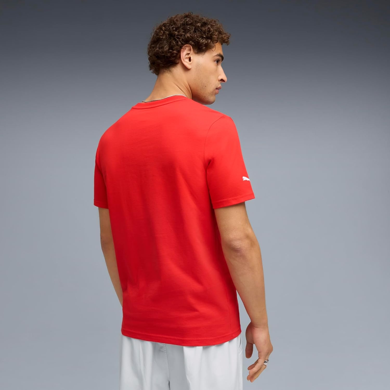 image:imagePUMA Mens F1 Essentials Logo 180G Crew Neck Short Sleeve Casual Tops CasualPop Red