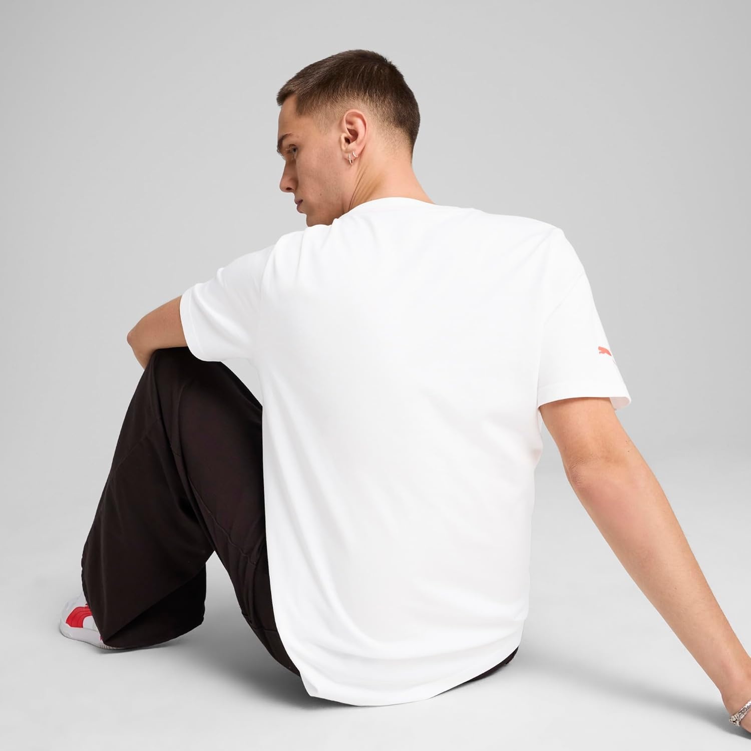 image:imagePUMA Mens F1 Essentials Logo 180G Crew Neck Short Sleeve Casual Tops CasualPuma White
