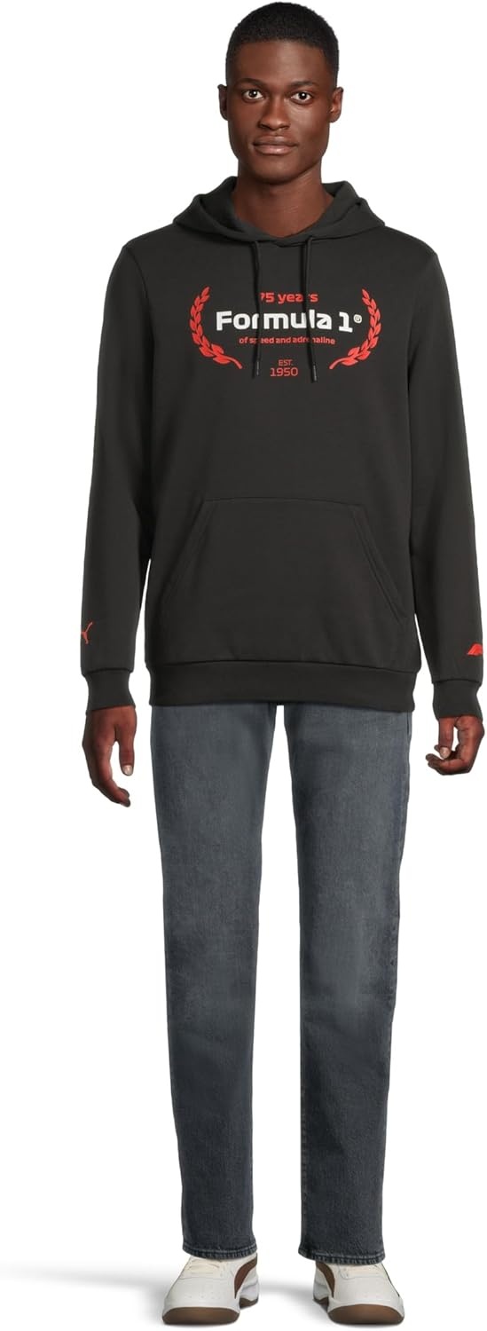 image:imagePUMA Mens F1 Essentials Logo Graphic Hoodie Casual Outerwear Casual BlackPuma Black