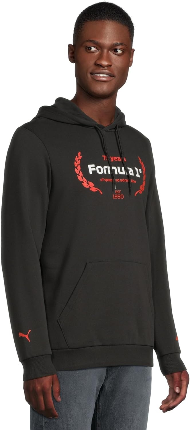 image:imagePUMA Mens F1 Essentials Logo Graphic Hoodie Casual Outerwear Casual BlackPuma Black