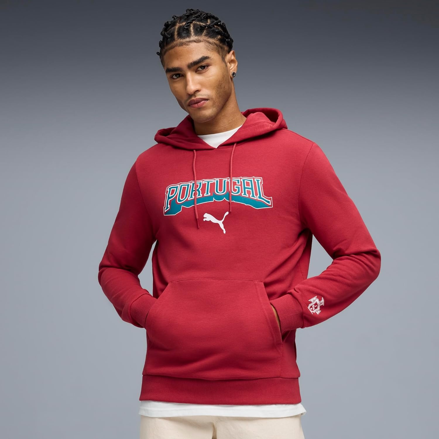 image:imagePUMA Mens Fa Portugal HoodieClub Redpuma White