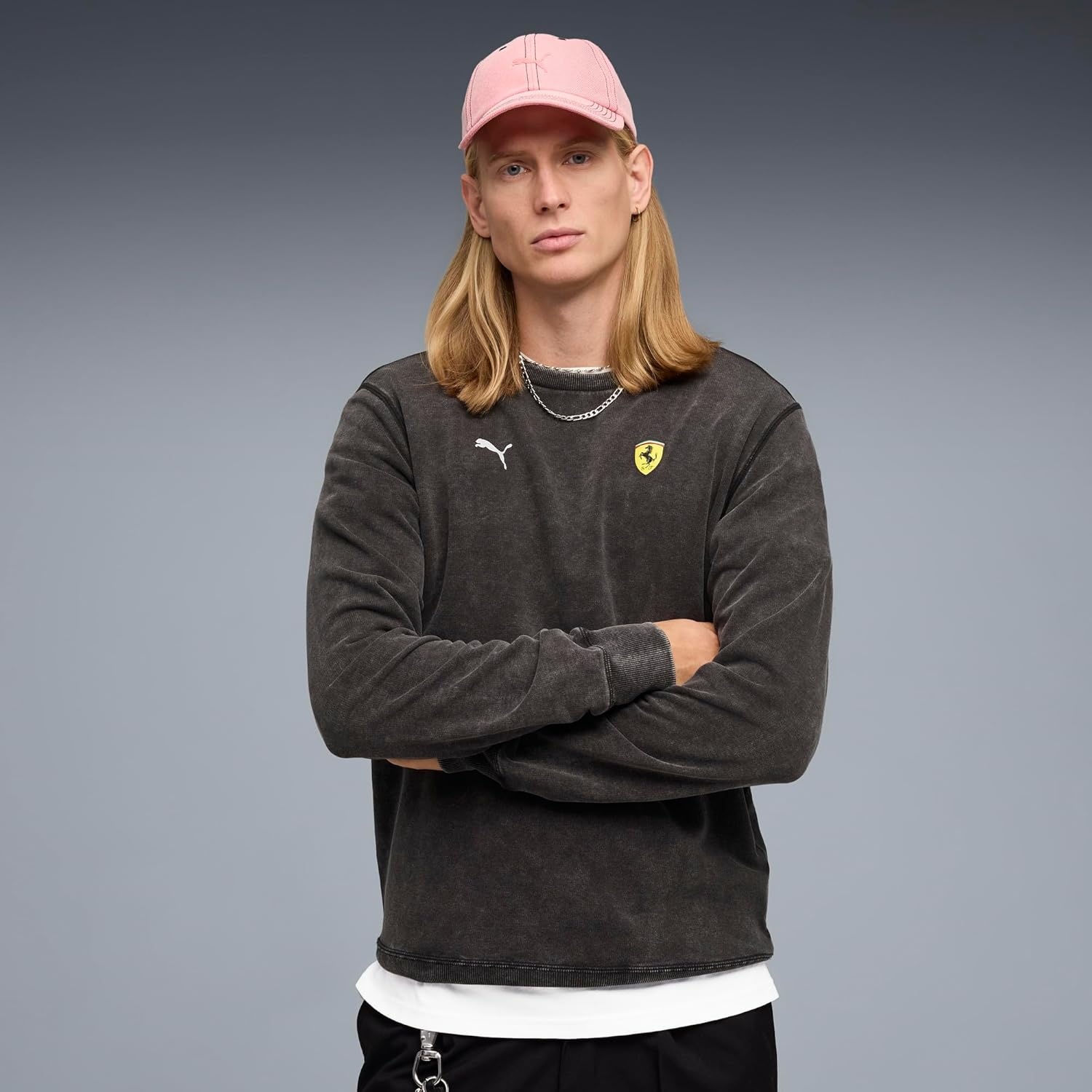 image:imagePUMA Mens Scuderia Ferrari Graphic Crew Neck Sweatshirt Casual BlackBlack