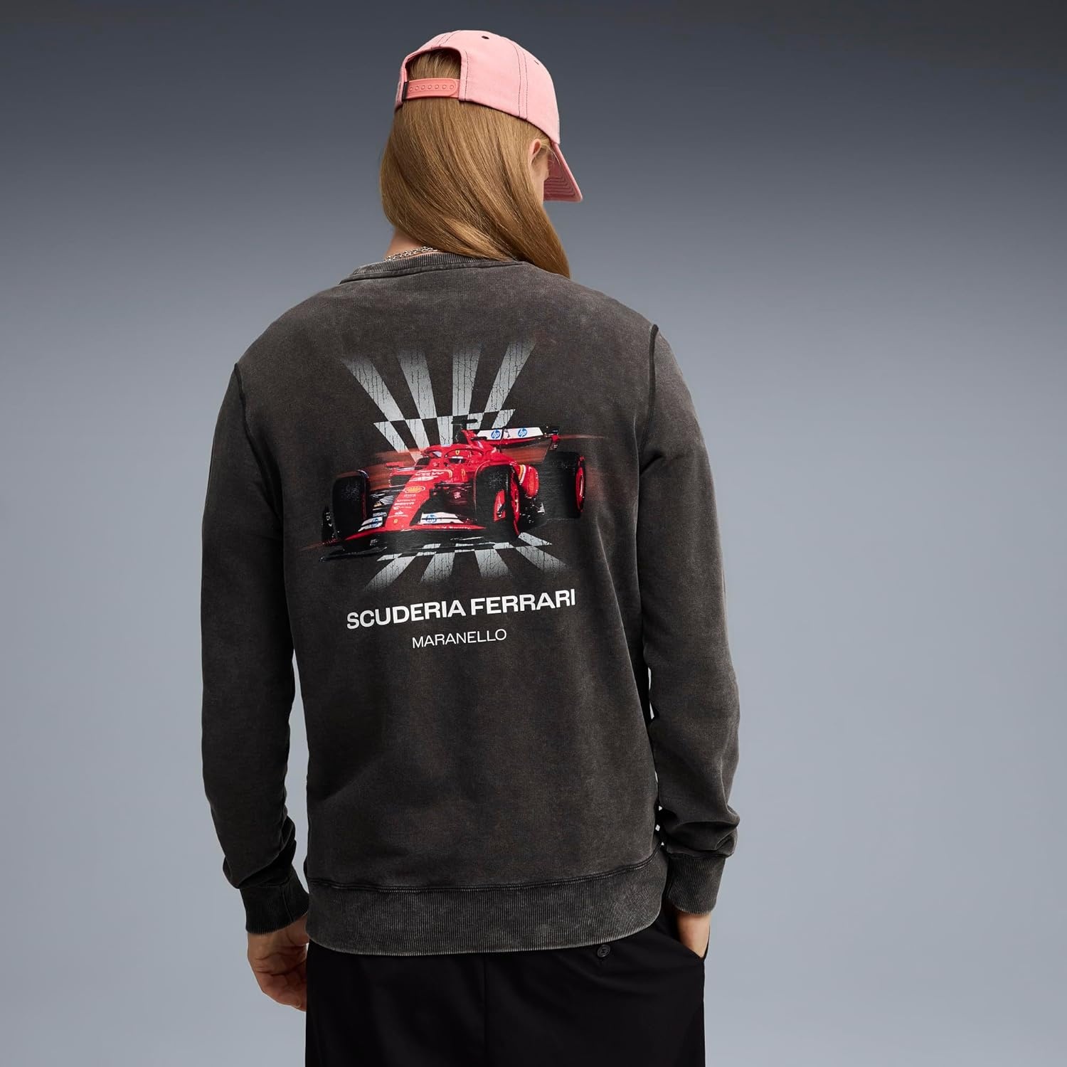 image:imagePUMA Mens Scuderia Ferrari Graphic Crew Neck Sweatshirt Casual BlackBlack