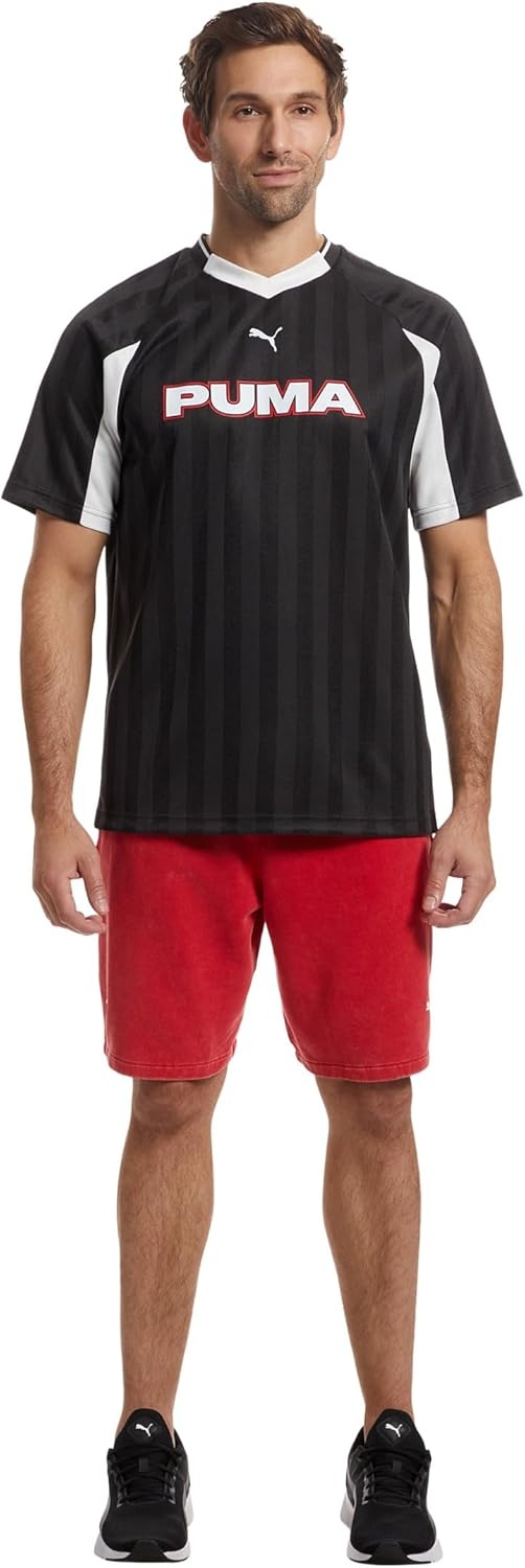 image:imagePUMA Mens Sport VNeck Short Sleeve Jersey Casual Black Ah25