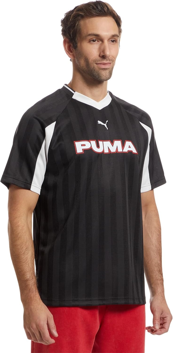 image:imagePUMA Mens Sport VNeck Short Sleeve Jersey Casual Black Ah25