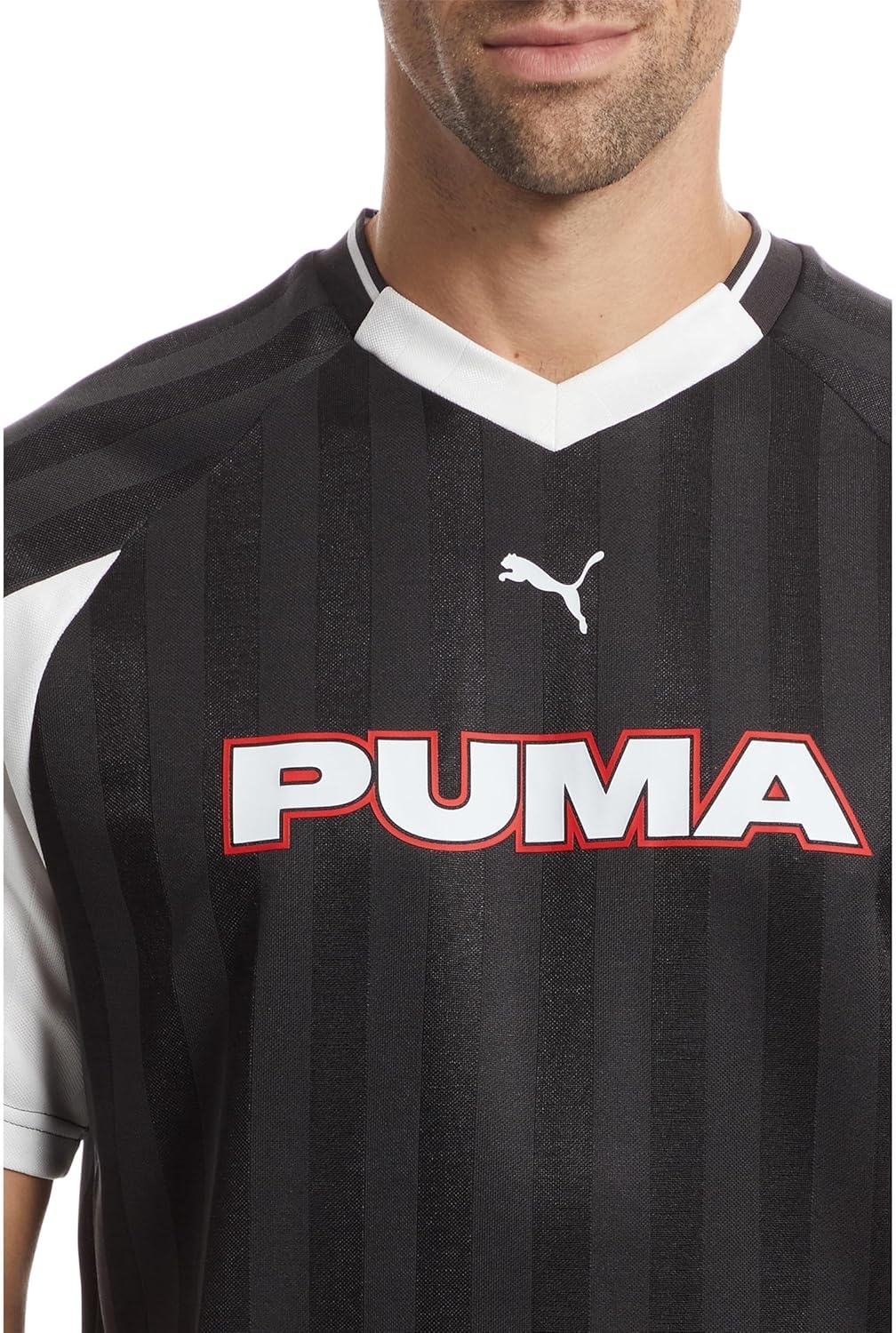 image:imagePUMA Mens Sport VNeck Short Sleeve Jersey Casual Black Ah25