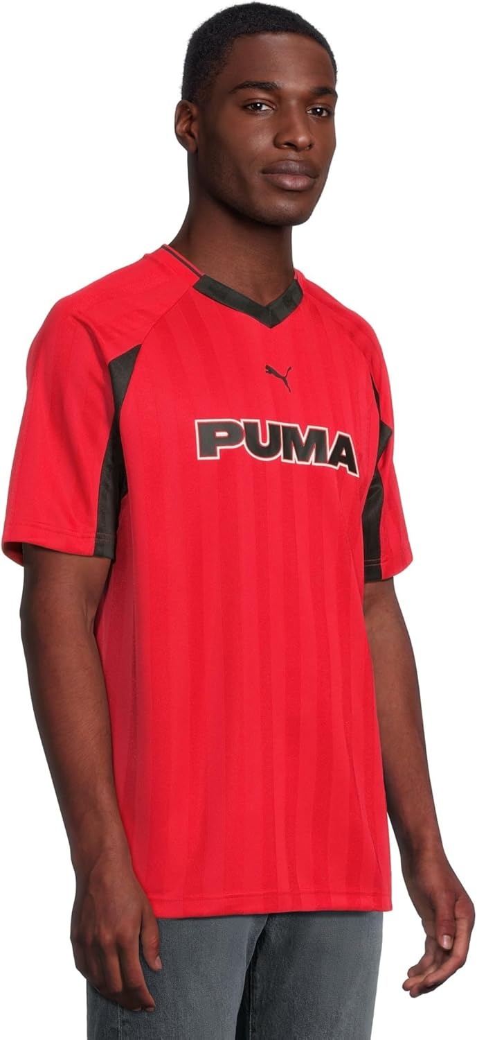 image:imagePUMA Mens Sport VNeck Short Sleeve Jersey Casual For All Time Red Ah25