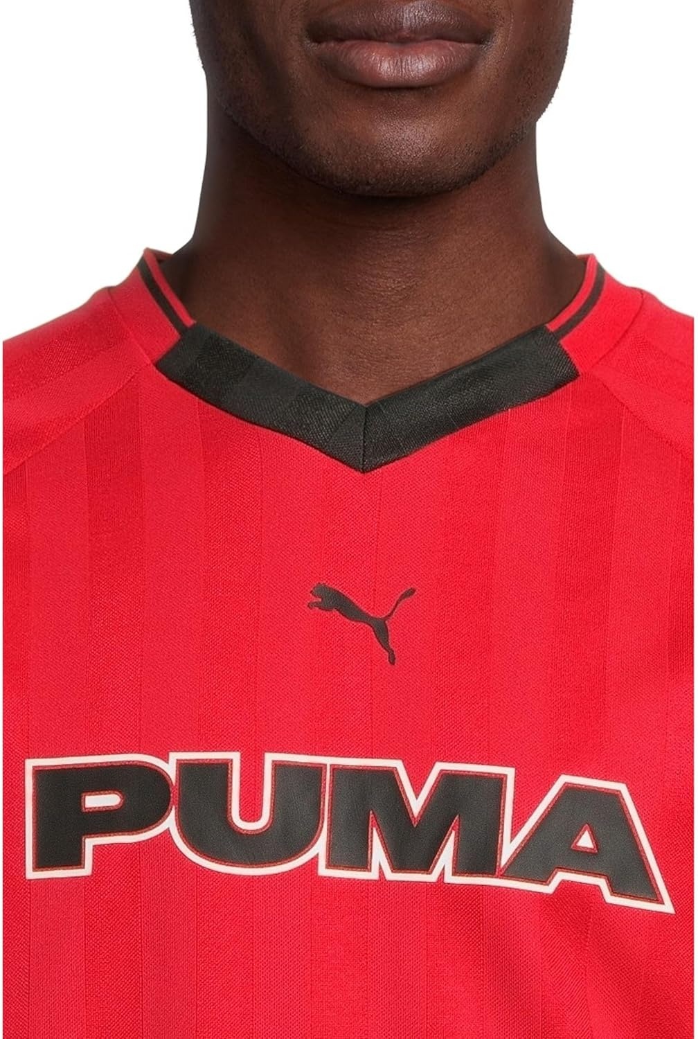 image:imagePUMA Mens Sport VNeck Short Sleeve Jersey Casual For All Time Red Ah25