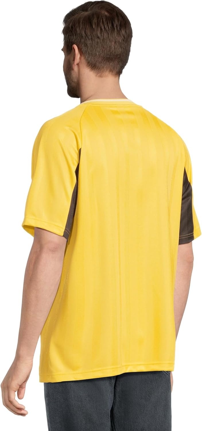 image:imagePUMA Mens Sport VNeck Short Sleeve Jersey Casual Pel Yellow