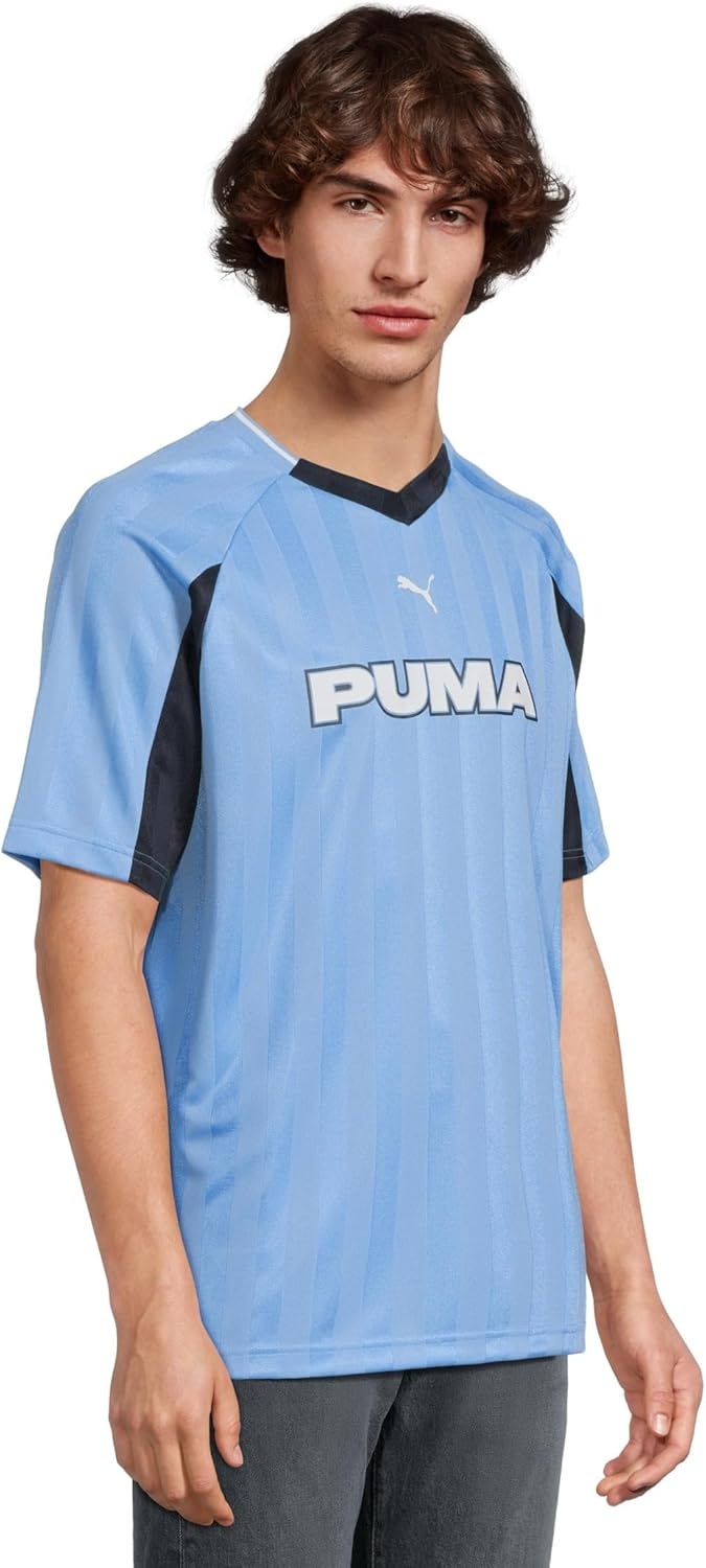 image:imagePUMA Mens Sport VNeck Short Sleeve Jersey Casual Team Light Blue