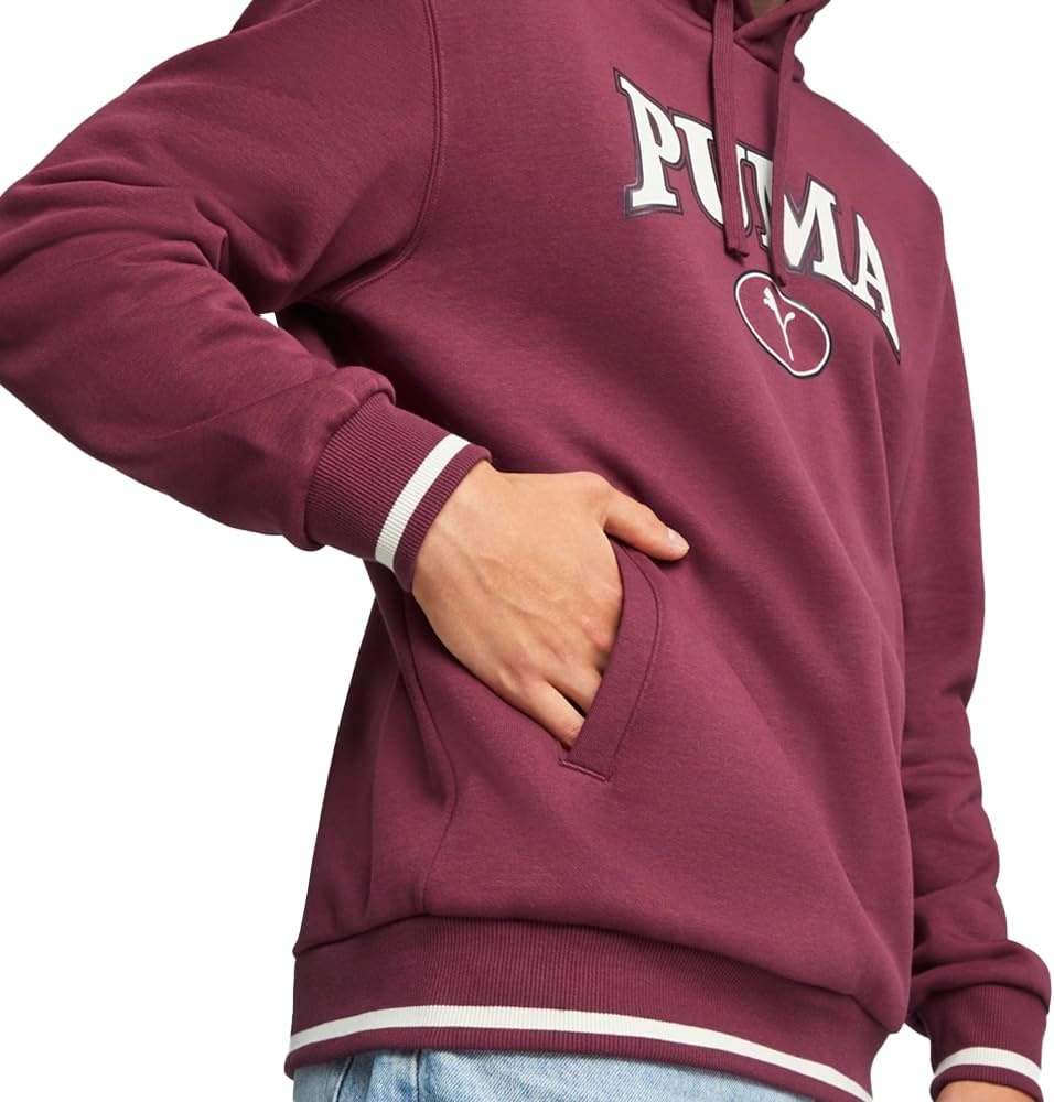 image:imagePUMA Mens Squad Graphic Hoodie Casual Outerwear Casual Pockets GreyDark Jasper