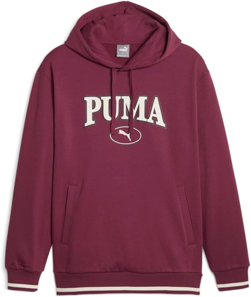 image:imagePUMA Mens Squad Graphic Hoodie Casual Outerwear Casual Pockets GreyDark Jasper