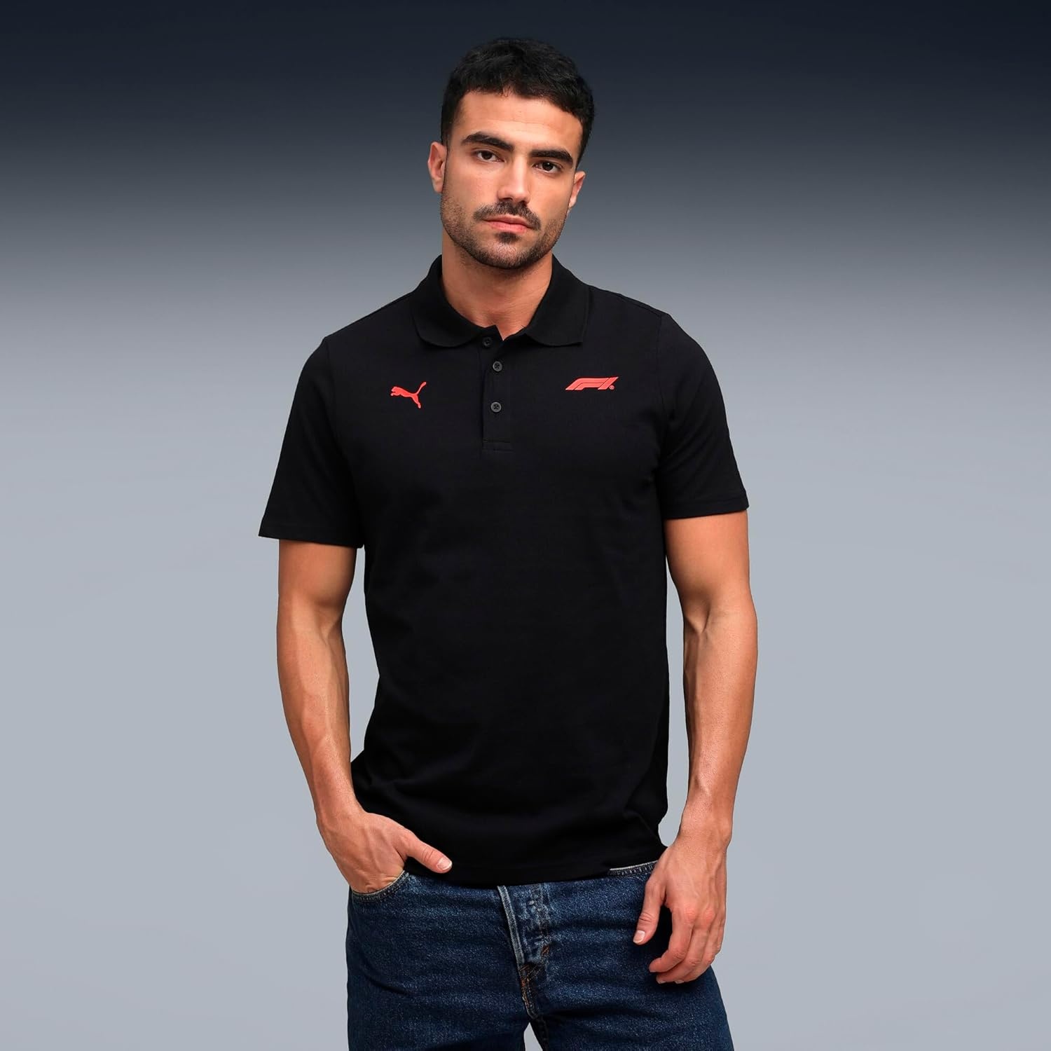 image:imagePUMA Mens Standard Formula 1 Essentials Logo Polo Black