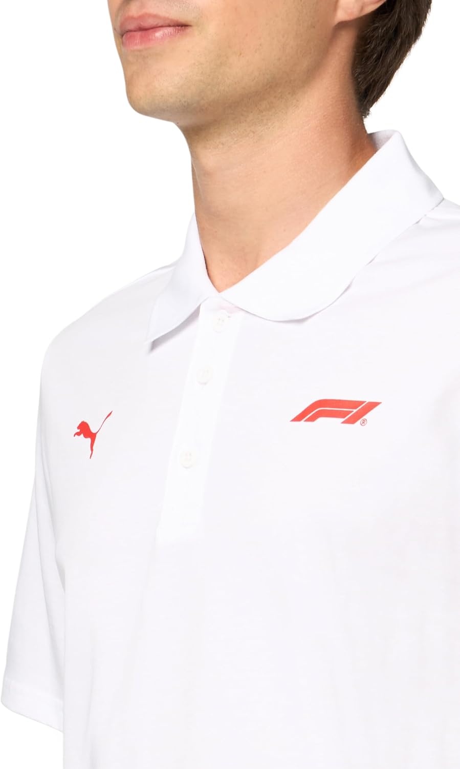 image:imagePUMA Mens Standard Formula 1 Essentials Logo Polo White