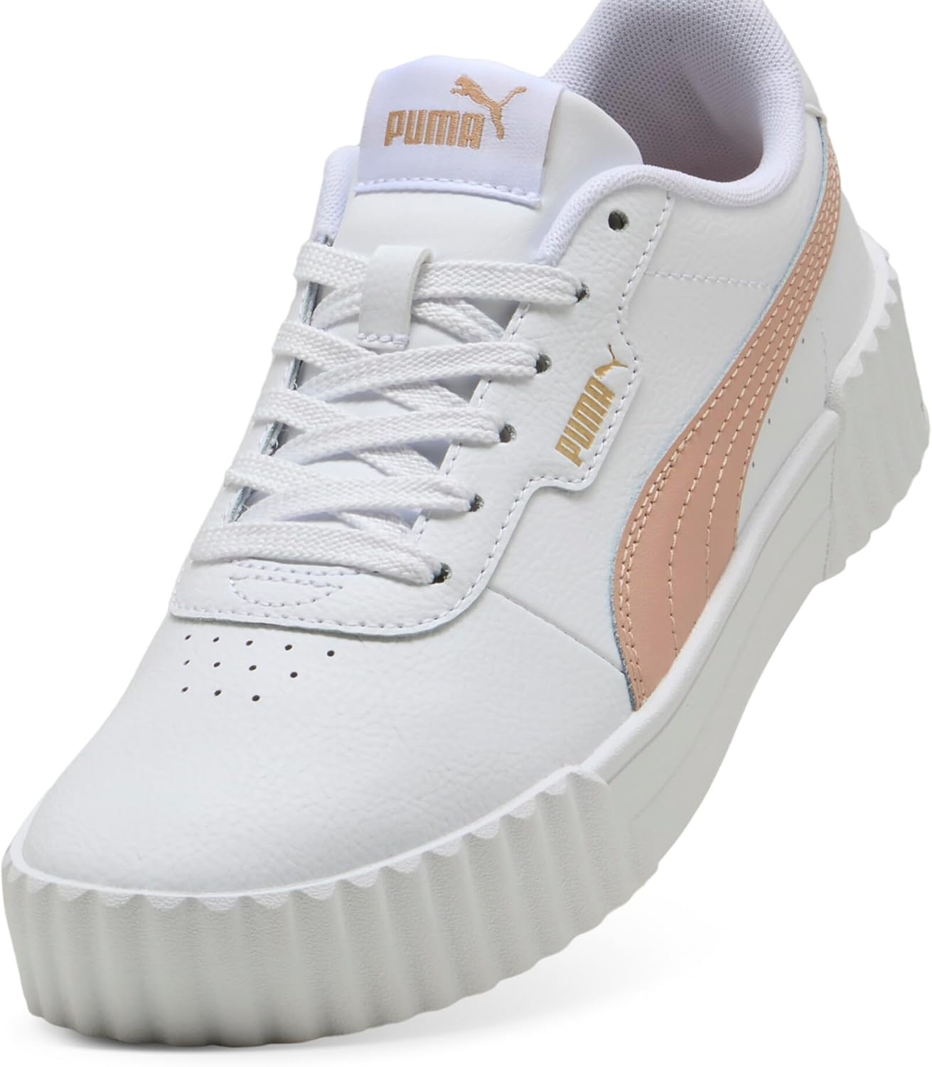 image:imagePUMA Womens Carina 30 Casual Sneakers30 Whiterose Quartzgold
