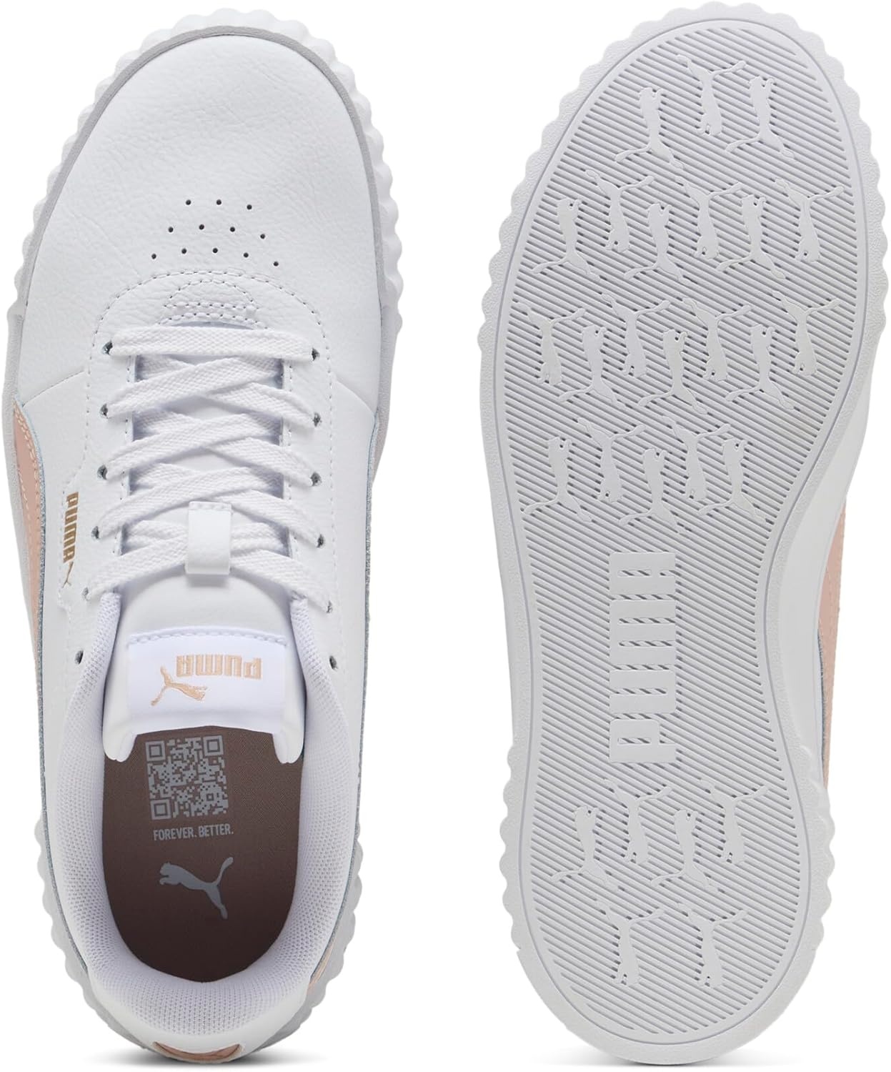 image:imagePUMA Womens Carina 30 Casual Sneakers30 Whiterose Quartzgold