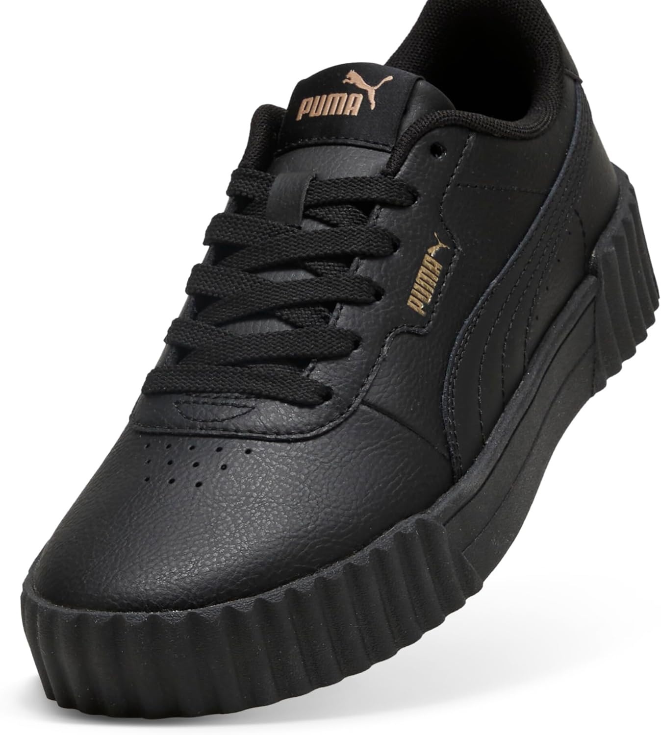 image:imagePUMA Womens Carina 30 Casual SneakersPuma Black Puma Gold
