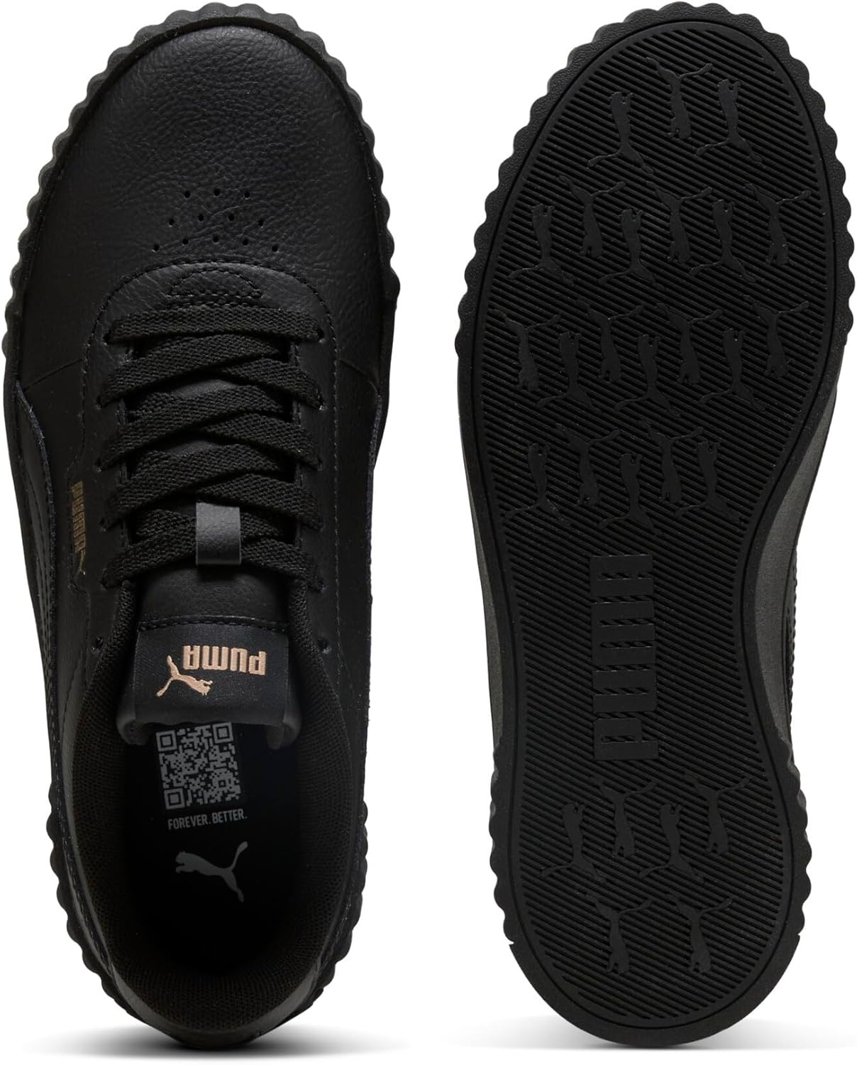 image:imagePUMA Womens Carina 30 Casual SneakersPuma Black Puma Gold