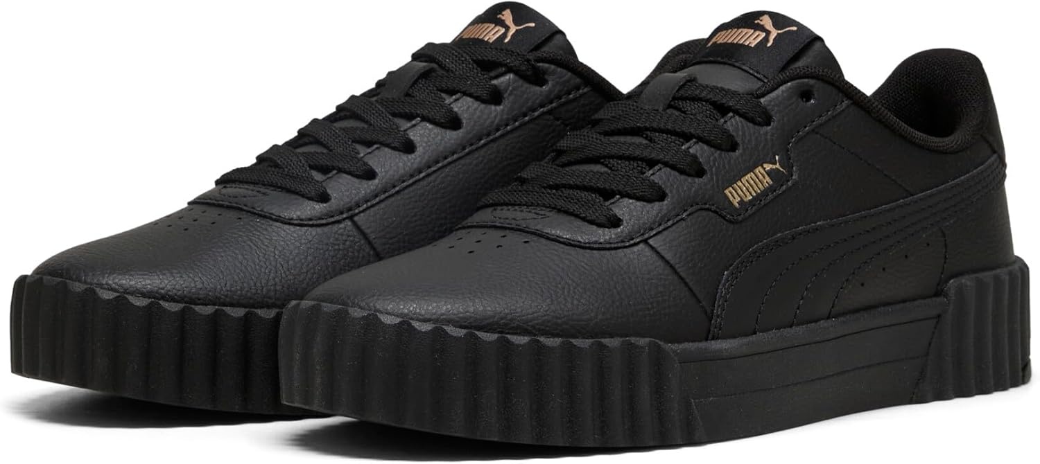 image:imagePUMA Womens Carina 30 Casual SneakersPuma Black Puma Gold