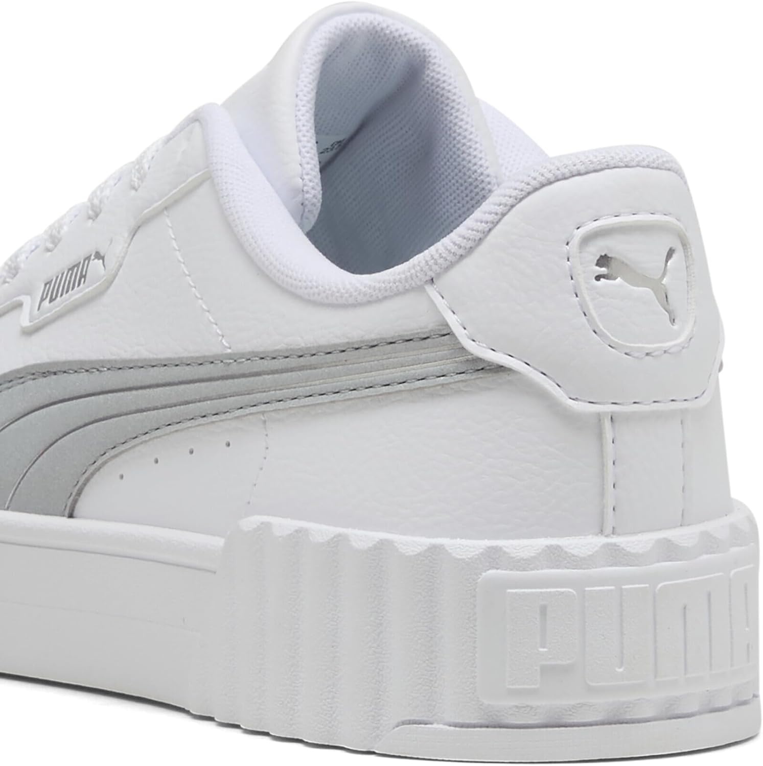 image:imagePUMA Womens Carina 30 Casual SneakersPuma White Lilac Frost Puma Gold