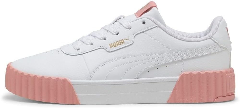 image:imagePUMA Womens Carina 30 Casual SneakersPuma White Pink Fruit Puma Gold