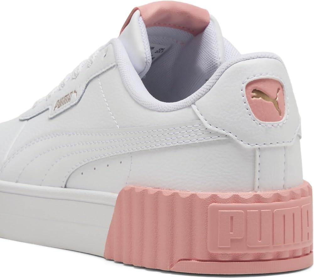 image:imagePUMA Womens Carina 30 Casual SneakersPuma White Pink Fruit Puma Gold