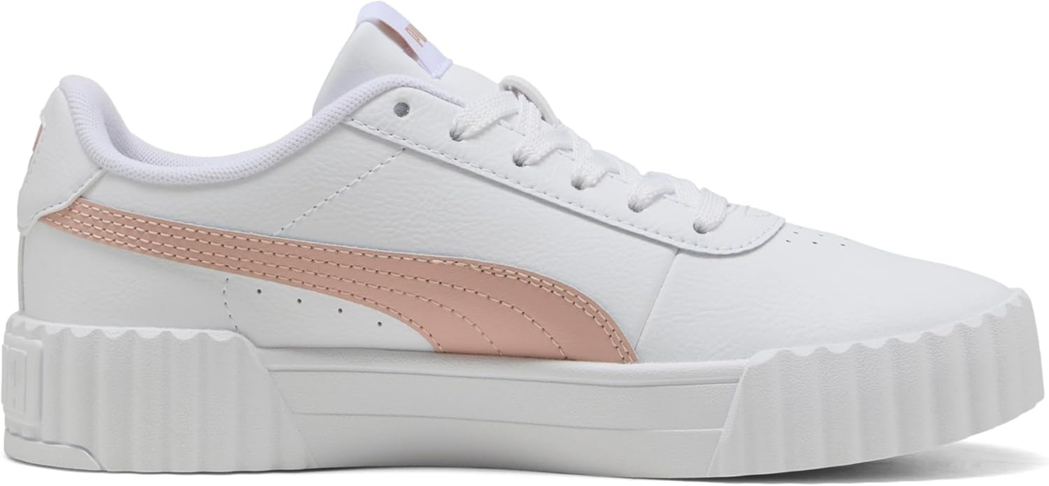 image:imagePUMA Womens Carina 30 Casual SneakersPuma White Rose Quartz Puma Gold