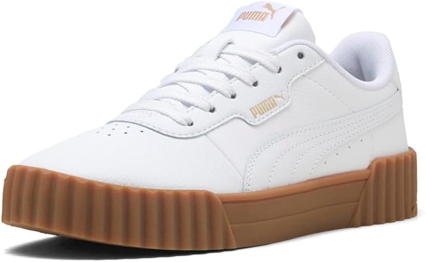 image:imagePUMA Womens Carina 30 Casual SneakersPuma WhitePuma GoldGum