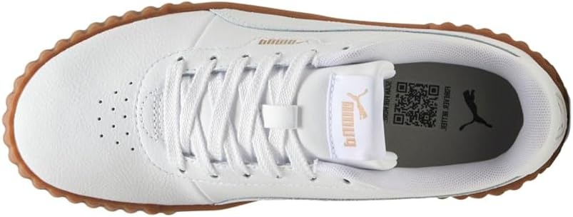 image:imagePUMA Womens Carina 30 Casual SneakersPuma WhitePuma GoldGum