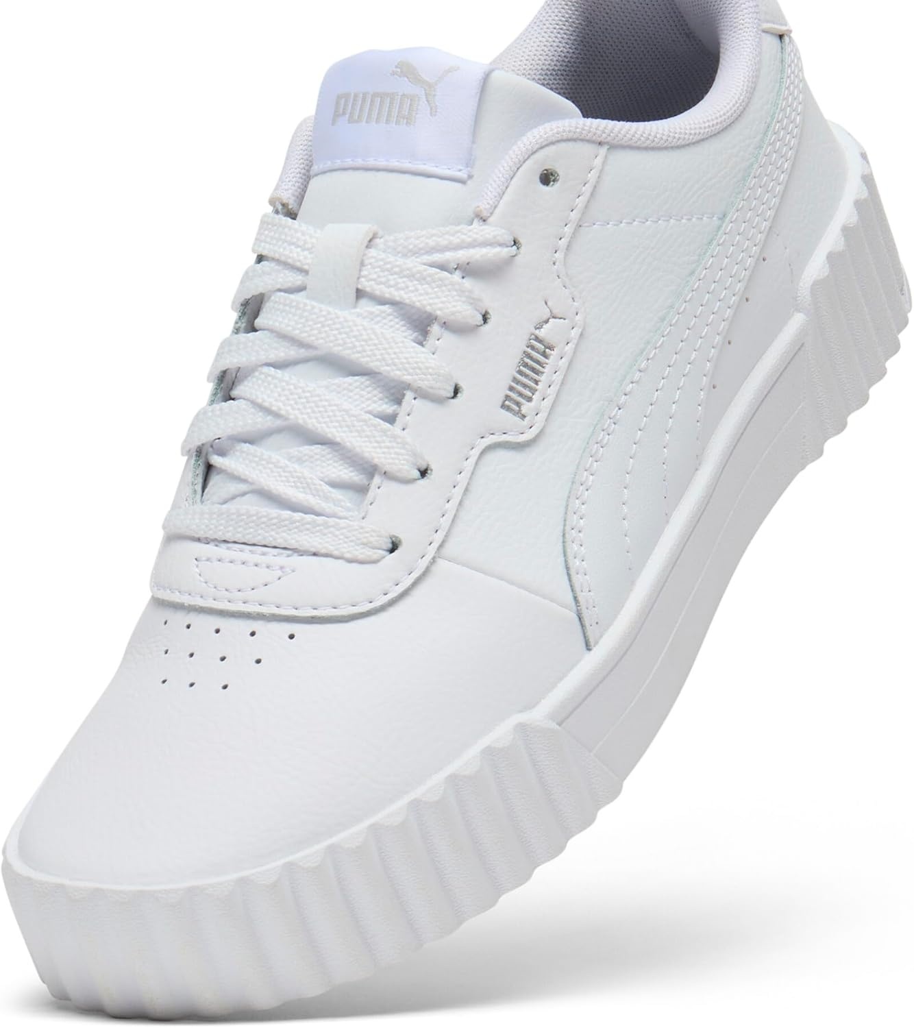 image:imagePUMA Womens Carina 30 Casual SneakersPuma Whitepuma Whitepuma Silver