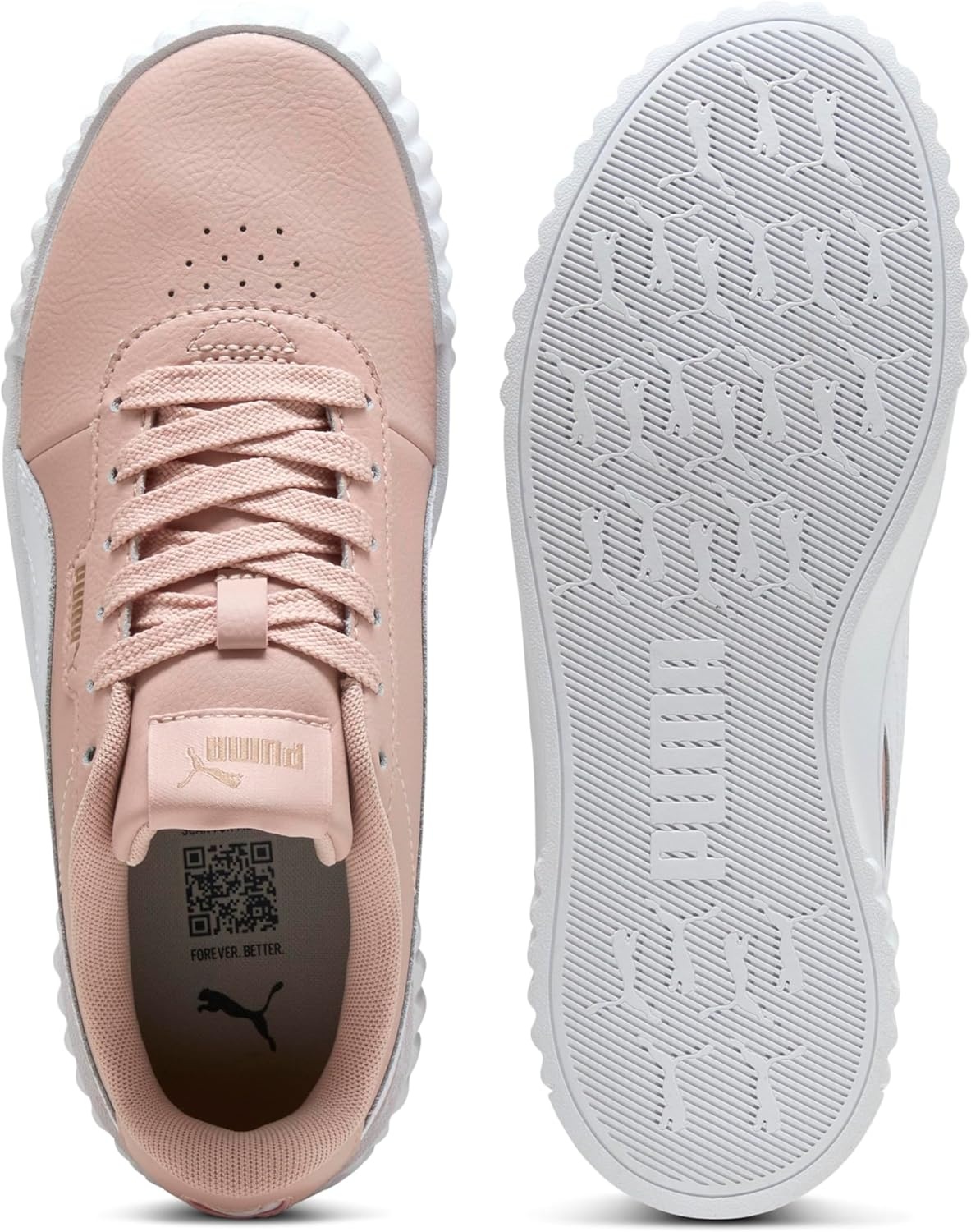 image:imagePUMA Womens Carina 30 Casual SneakersRose Quartz Puma White Puma Gold