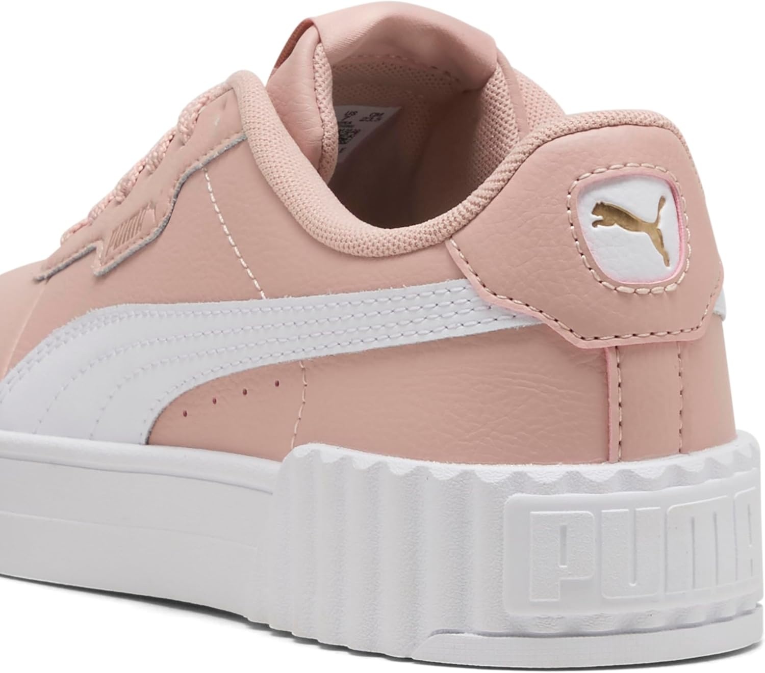 image:imagePUMA Womens Carina 30 Casual SneakersRose Quartz Puma White Puma Gold