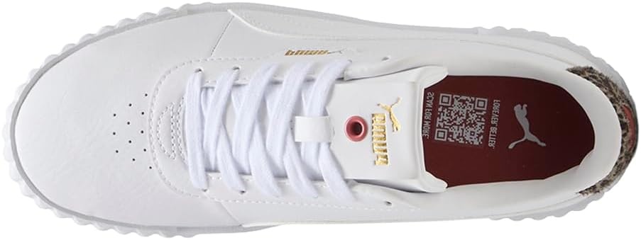 image:imagePUMA Womens Carina 30 Metallic Whisper Lace Up Sneakers Shoes CasualWhitegold Ah25