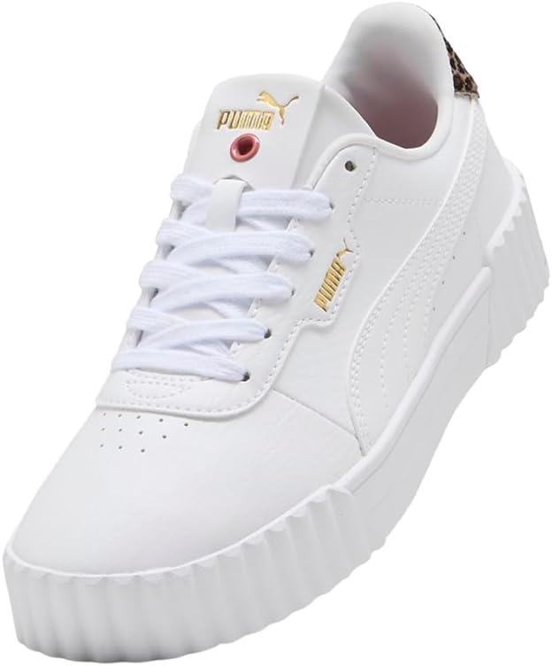 image:imagePUMA Womens Carina 30 Metallic Whisper Lace Up Sneakers Shoes CasualWhitegold Ah25