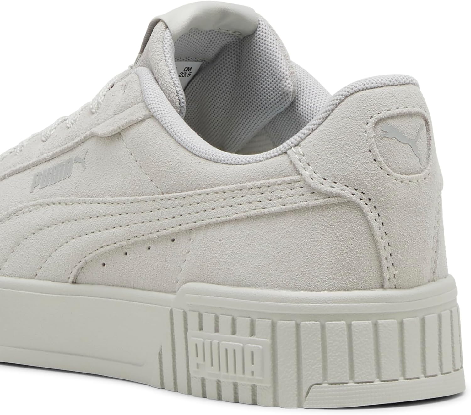 image:imagePUMA Womens Carina Leather Sneaker20 Suede Cool Light Graycool Mid Gray