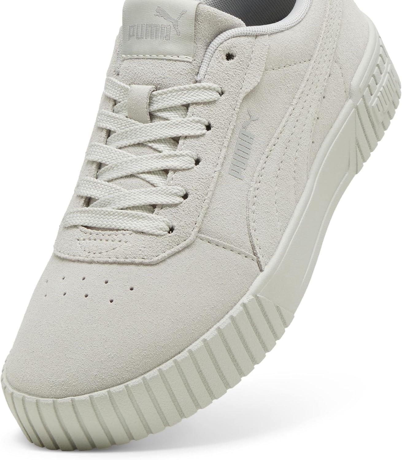 image:imagePUMA Womens Carina Leather Sneaker20 Suede Cool Light Graycool Mid Gray
