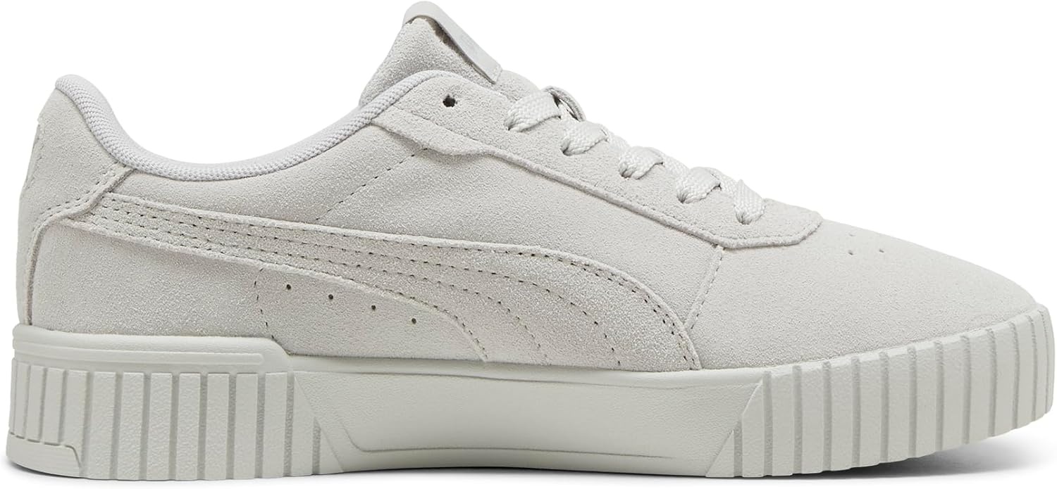 image:imagePUMA Womens Carina Leather Sneaker20 Suede Cool Light Graycool Mid Gray