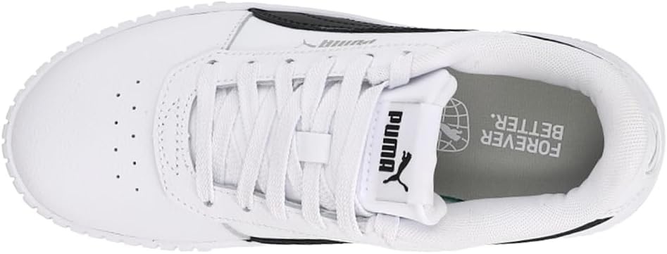image:imagePUMA Womens Carina Leather Sneaker20 Whiteblacksilver