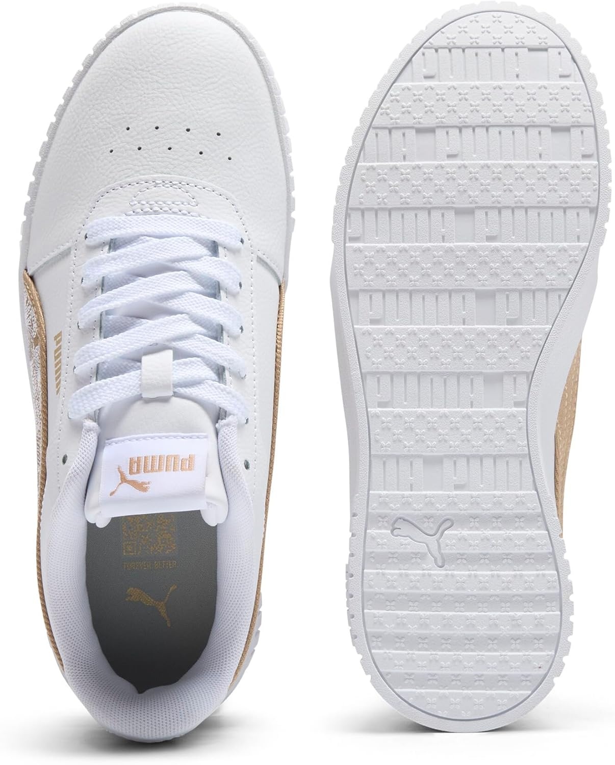 image:imagePUMA Womens Carina Leather Sneaker20 Whiteprairie Tan