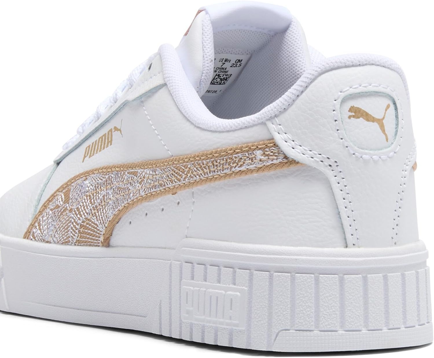 image:imagePUMA Womens Carina Leather Sneaker20 Whiteprairie Tan