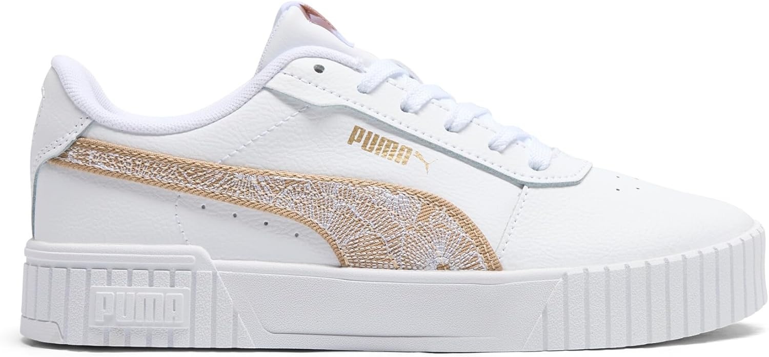 image:imagePUMA Womens Carina Leather Sneaker20 Whiteprairie Tan