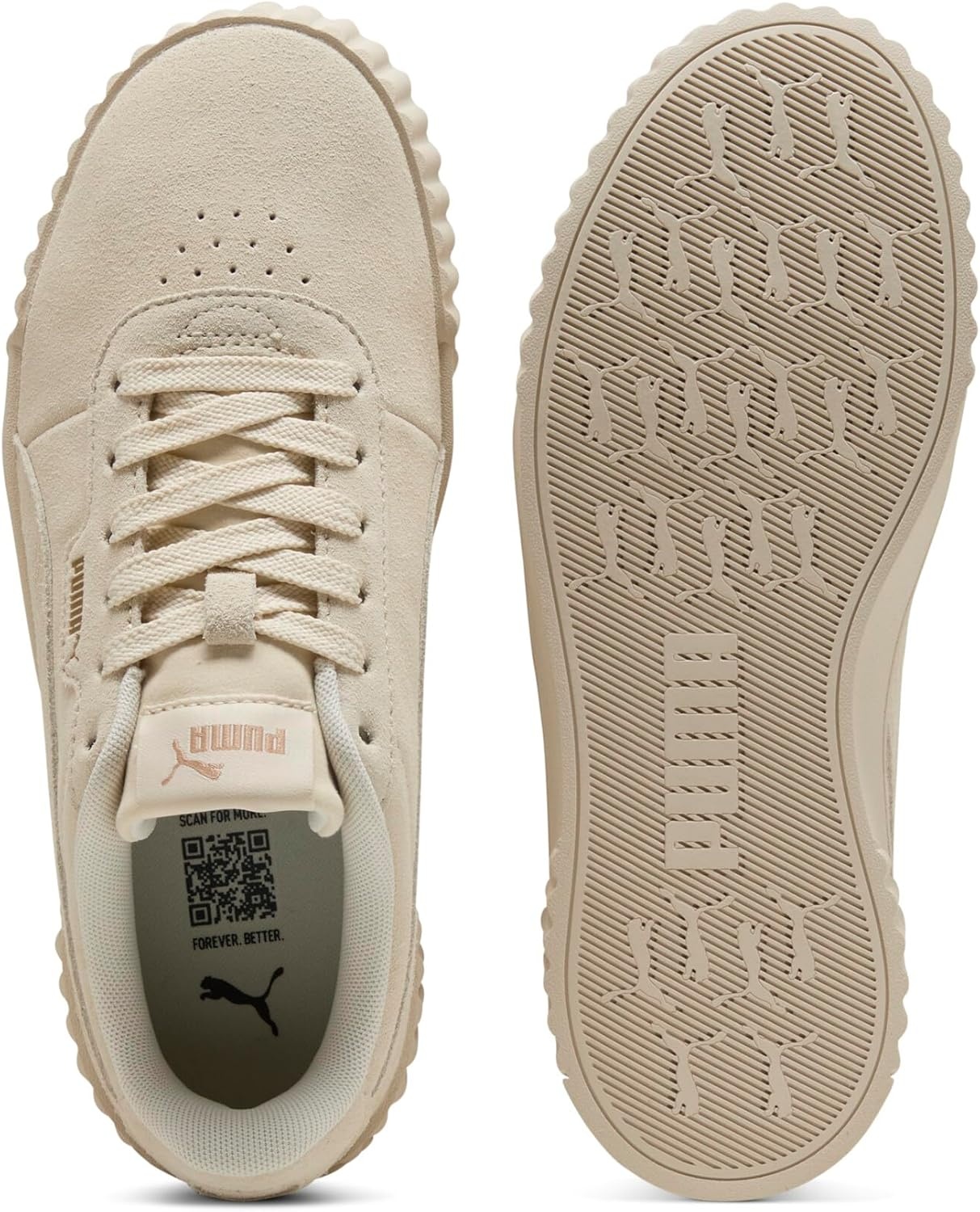 image:imagePUMA Womens Carina Leather Sneaker30 Alpine Snowgold